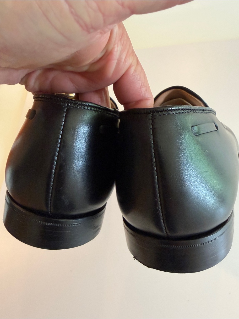 Crockett & Jones Cavendish Black Leather Tassel Loafers Sz 10E.  NWOB. Box45 - Picture 6 of 8